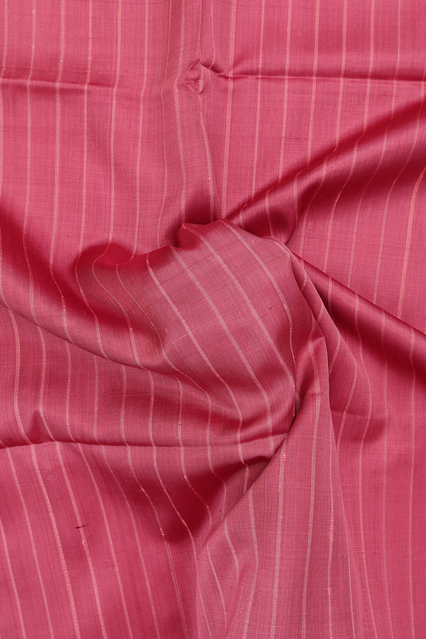 Soft Silk Saree In Dusty Pink With Stripes Design
