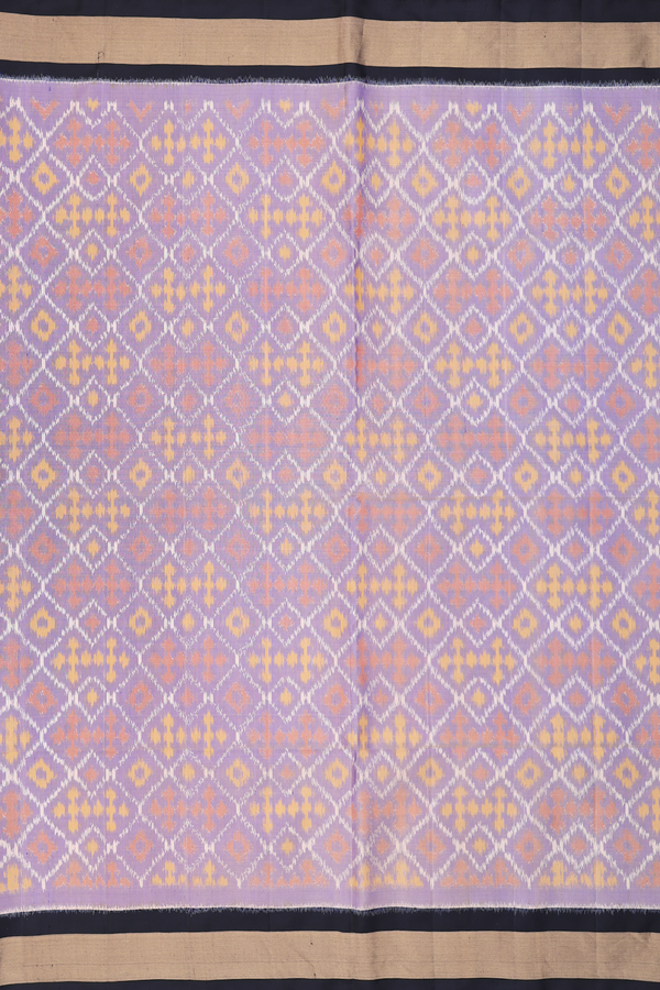 Soft Silk Saree In Dusty Purple With Printed Design