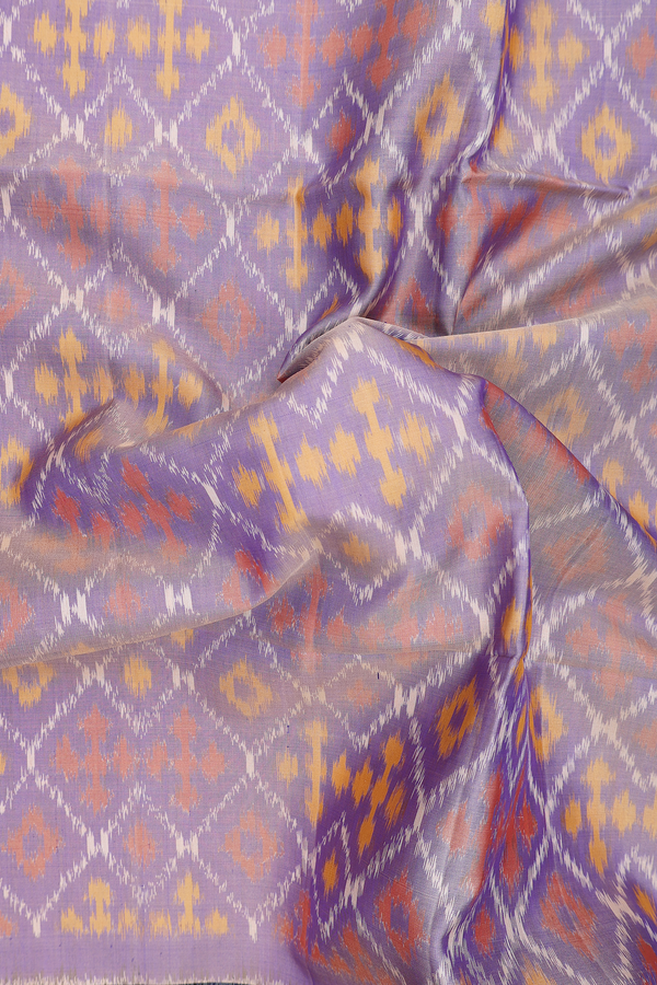 Soft Silk Saree In Dusty Purple With Printed Design