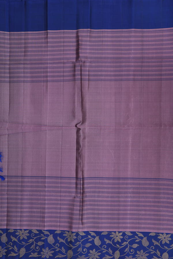 Soft Silk Saree In Dusty Purple With Stripes Design