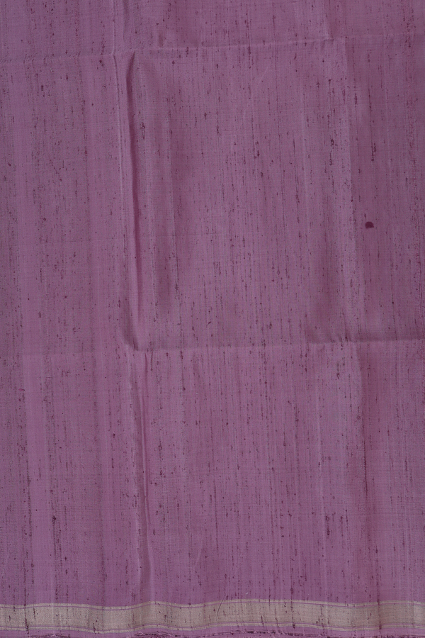 Soft Silk Saree In Dusty Purple With Zari Motifs