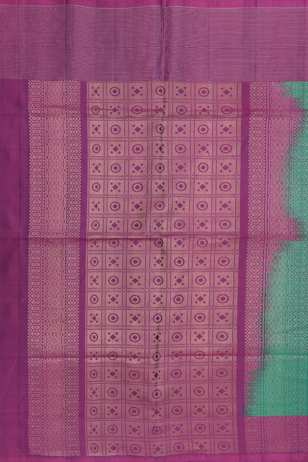 Soft Silk Saree In Emerald Green With Allover Design