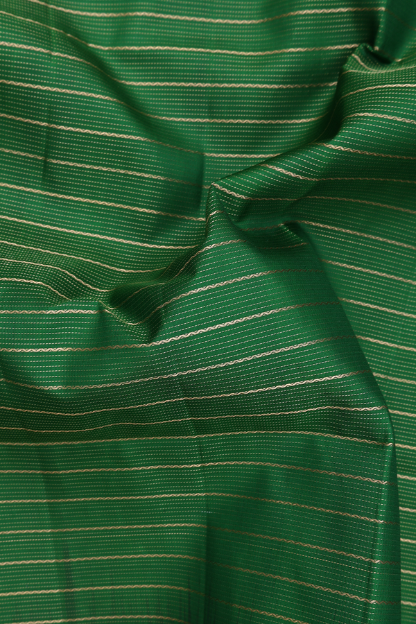 Soft Silk Saree In Emerald Green With Neli Design