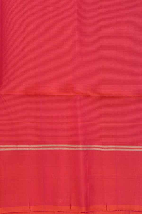 Soft Silk Saree In Forest Green With Stripes Design
