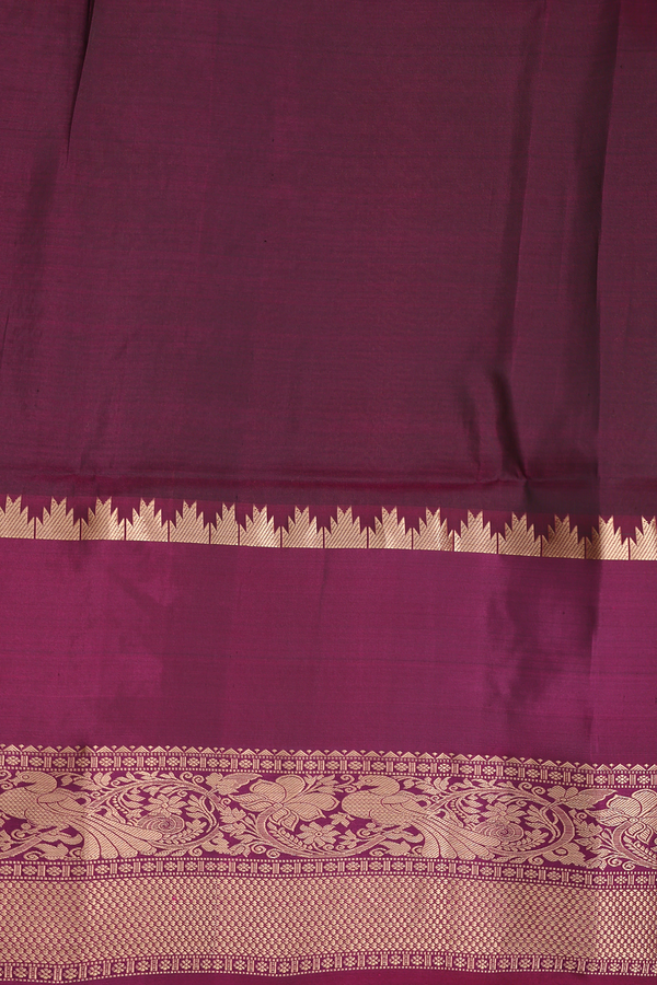 Soft Silk Saree In Forest Green With Zari Buttas