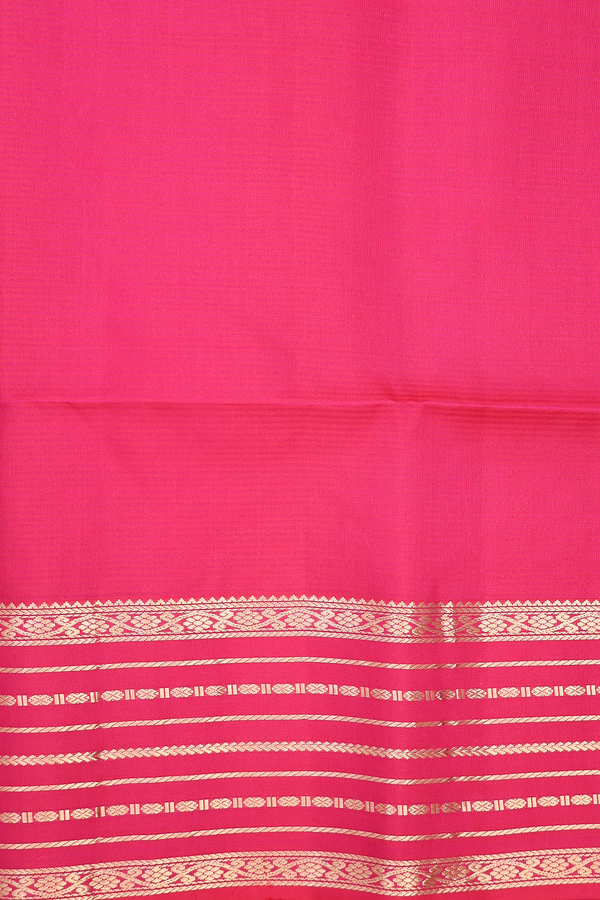 Soft Silk Saree In Forest Green With Zari Buttas