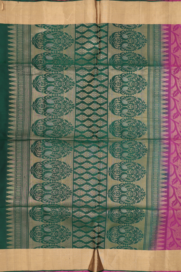 Soft Silk Saree In Grape Purple With Brocade Design