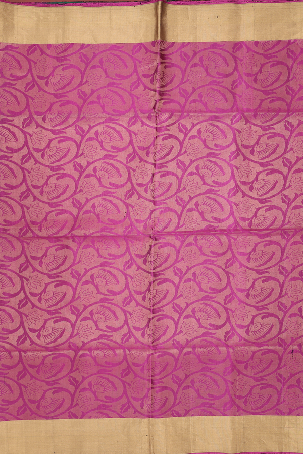 Soft Silk Saree In Grape Purple With Brocade Design