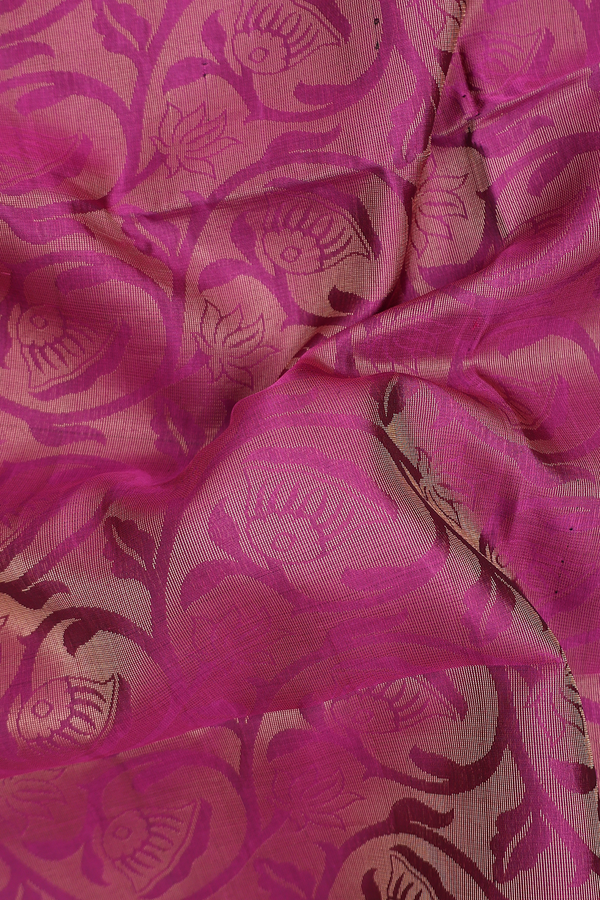 Soft Silk Saree In Grape Purple With Brocade Design