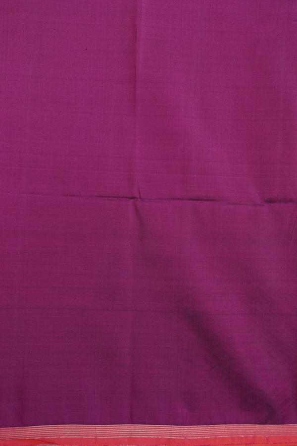 Soft Silk Saree In Grape Purple With Floral Buttas