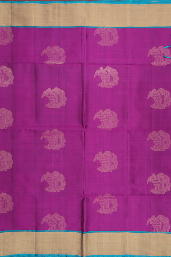 Soft Silk Saree In Grape Purple With Zari Motifs