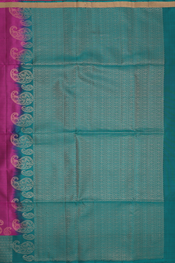 Soft Silk Saree In Grape Purple With Paisley Buttas