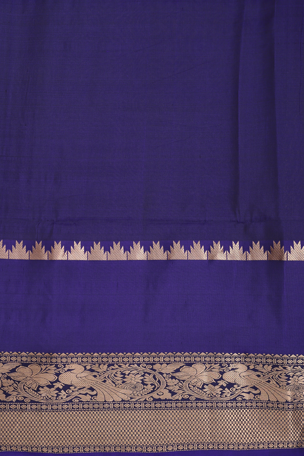 Soft Silk Saree In Grape Purple With Zari Buttas
