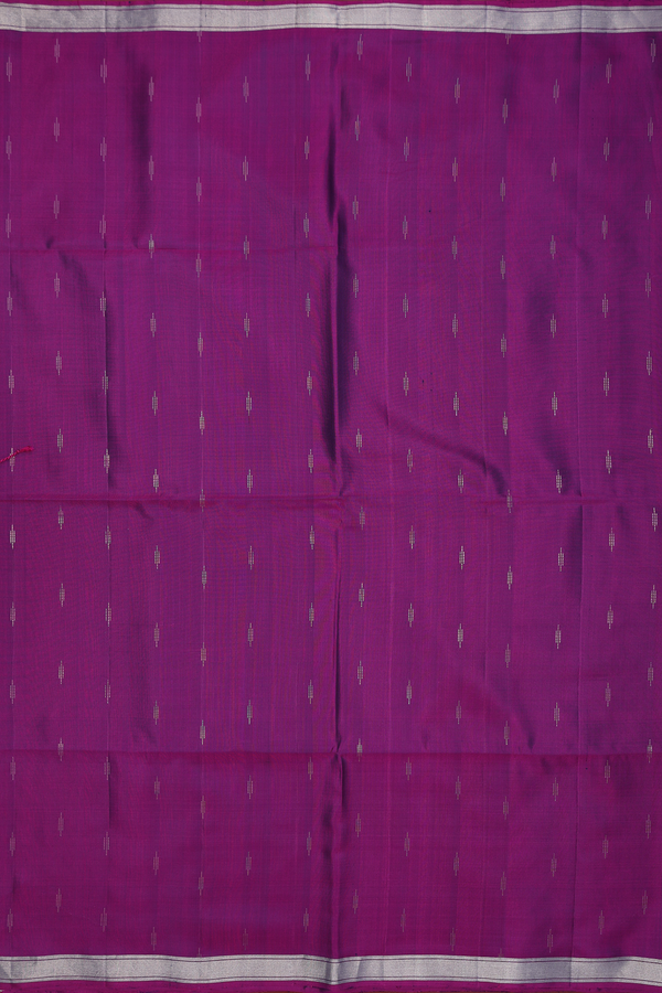 Soft Silk Saree In Grape Purple With Zari Buttas
