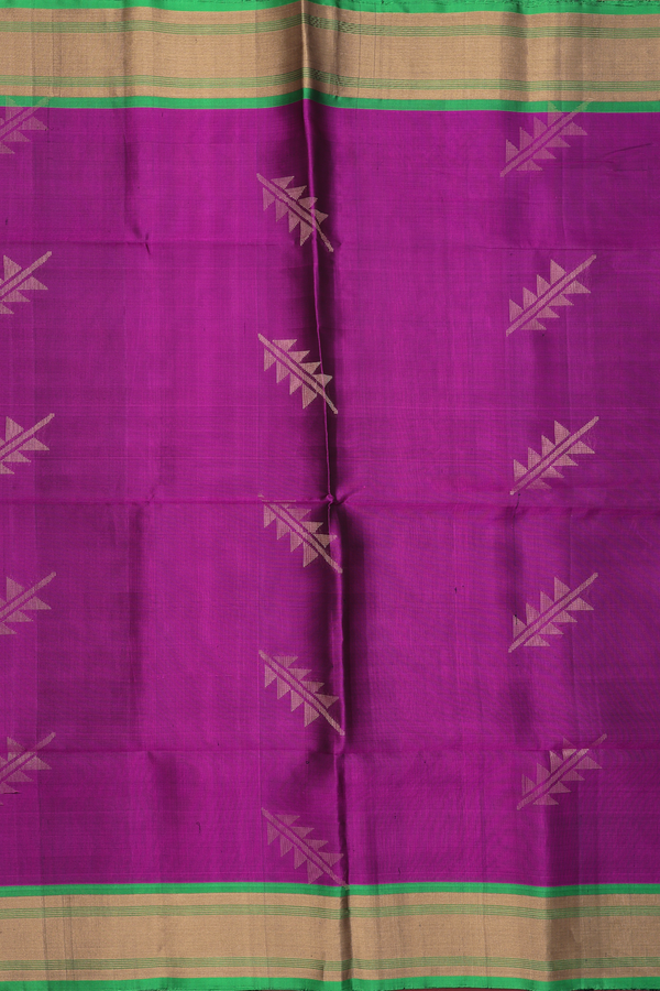 Soft Silk Saree In Grape Purple With Zari Motifs