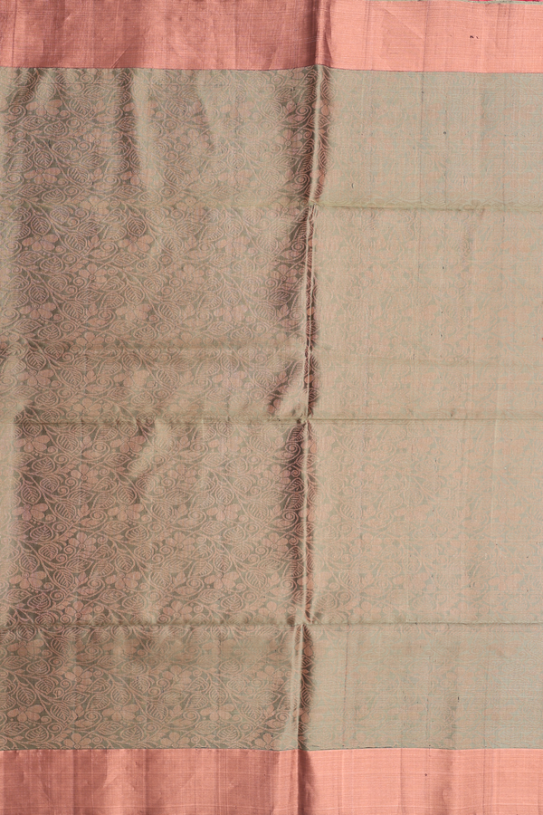 Soft Silk Saree In Green With Brocade Design