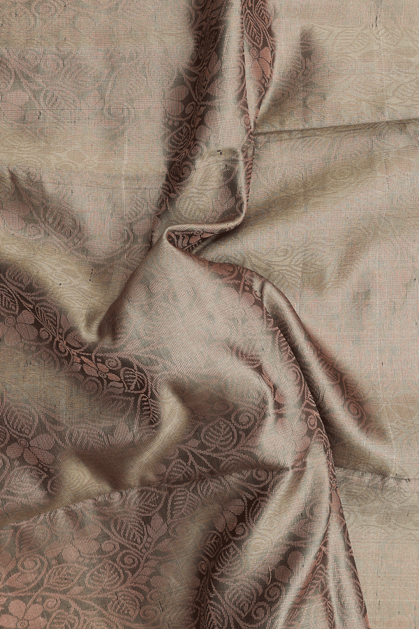 Soft Silk Saree In Green With Brocade Design