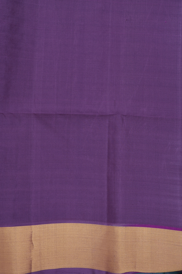 Soft Silk Saree In Greenish Blue With Floral Buttas