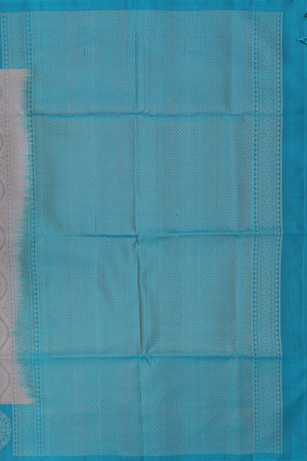 Soft Silk Saree In Greenish Grey With Allover Design