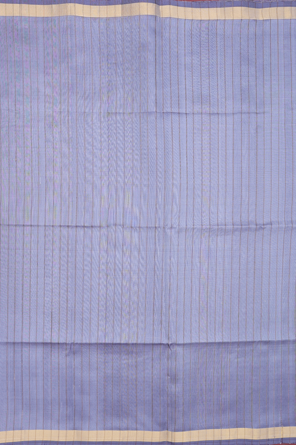 Soft Silk Saree In Grey With Stripes Design