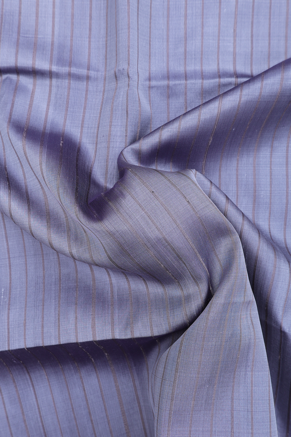 Soft Silk Saree In Grey With Stripes Design