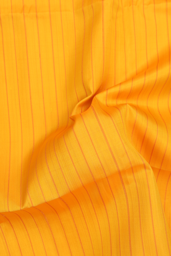 Soft Silk Saree In Honey Orange With Stripes Design