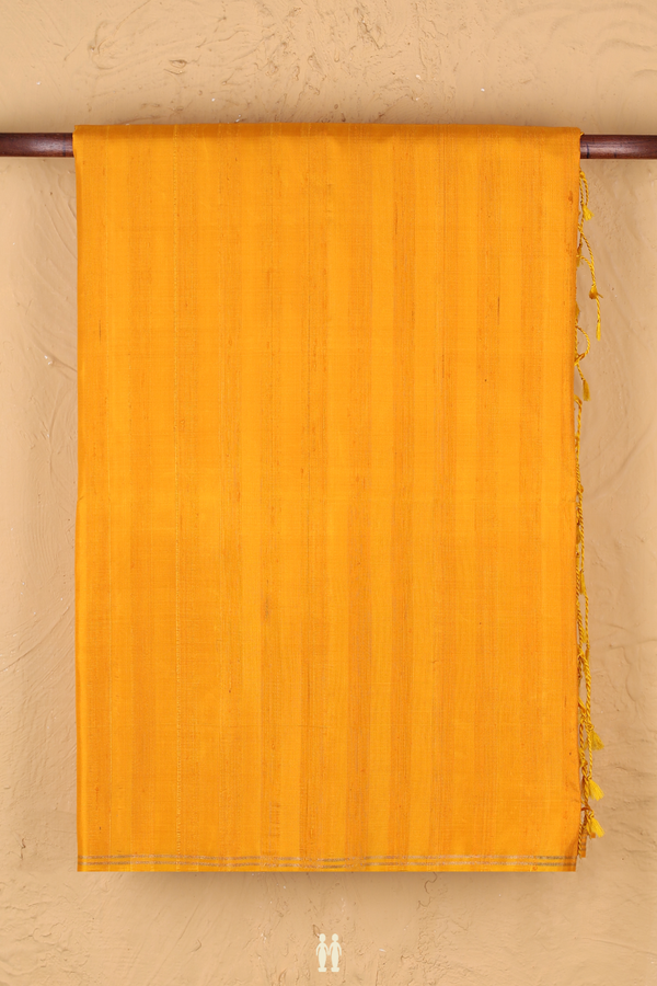Soft Silk Saree In Honey Orange With Zari Border