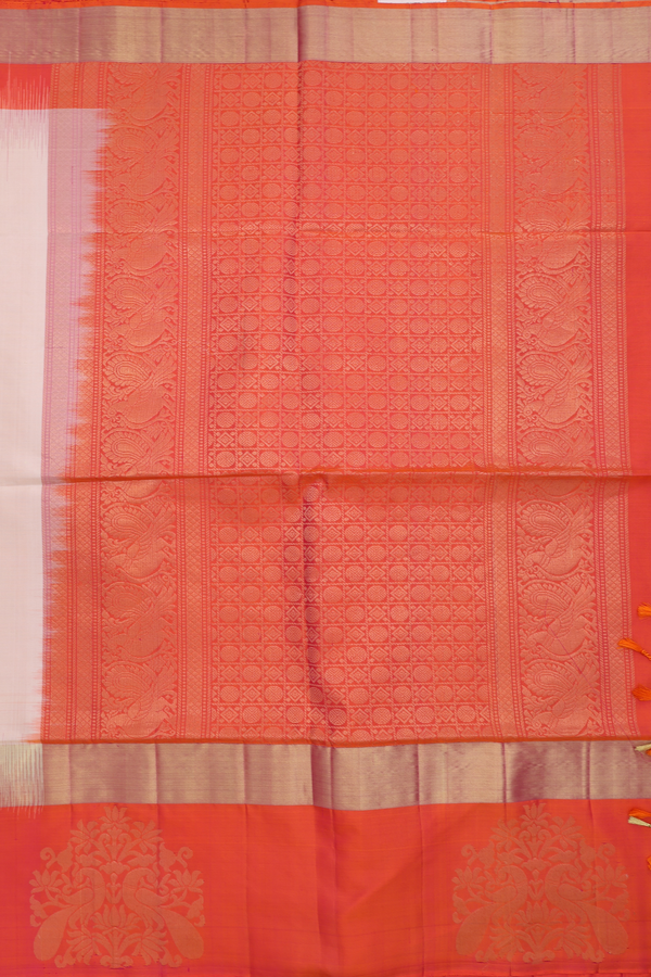 Soft Silk Saree In Ivory With Zari Buttas