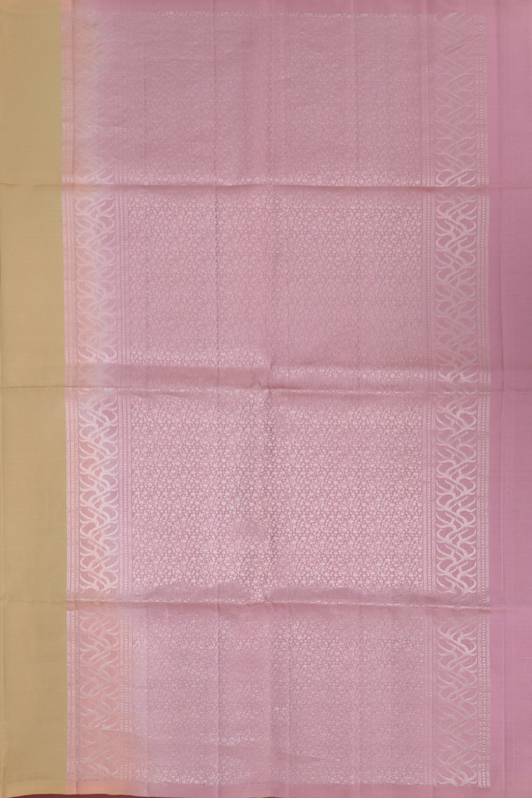 Soft Silk Saree In Khaki With Tree Motifs