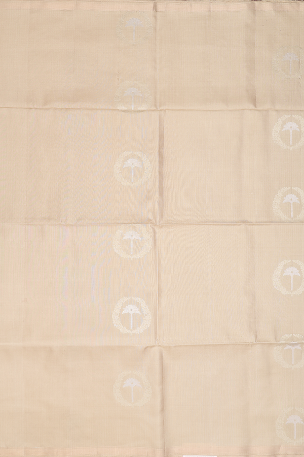 Soft Silk Saree In Khaki With Zari Motifs