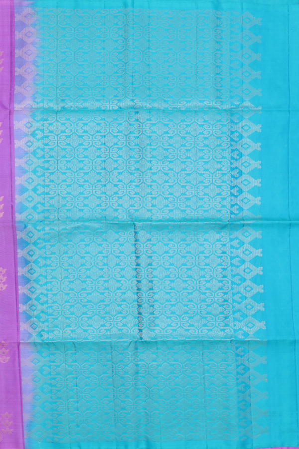 Soft Silk Saree In Lavender With Zari Motifs