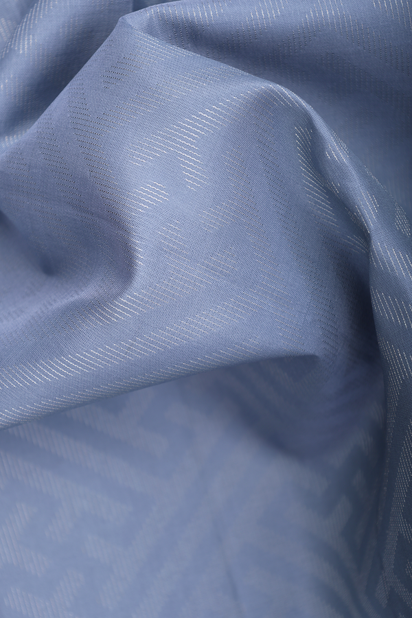 Soft Silk Saree In Light Grey With Brocade Design