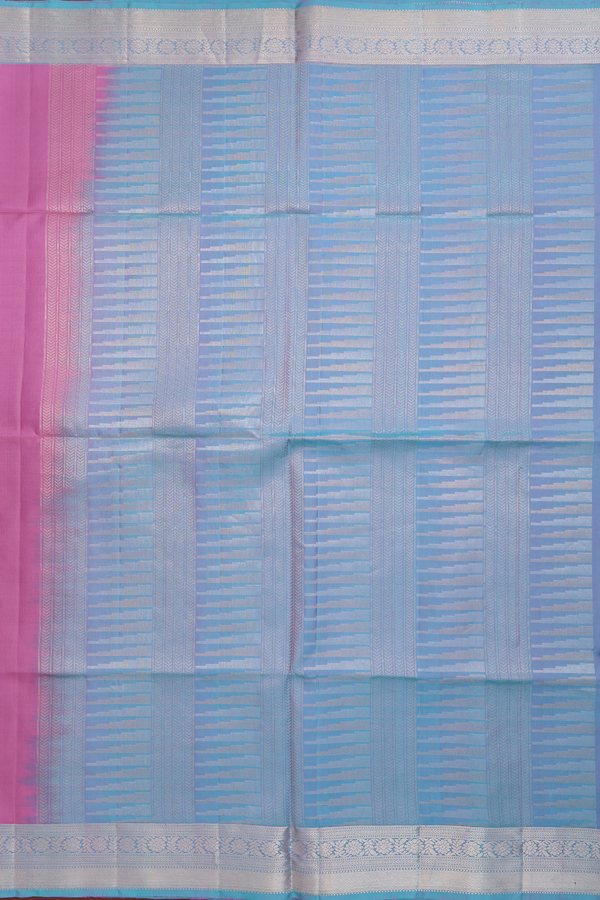 Soft Silk Saree In Lotus Pink With Floral Motifs