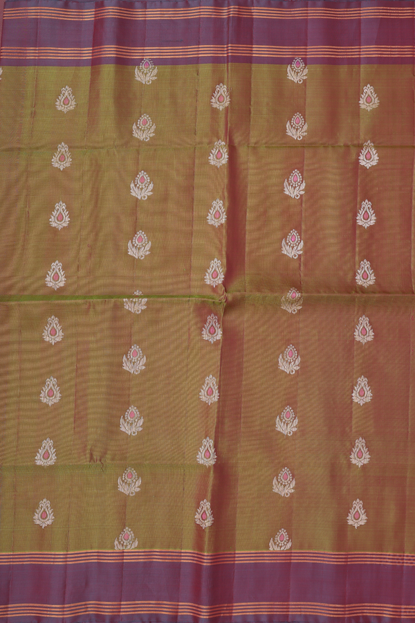 Soft Silk Saree In Manthulir With Floral Buttas