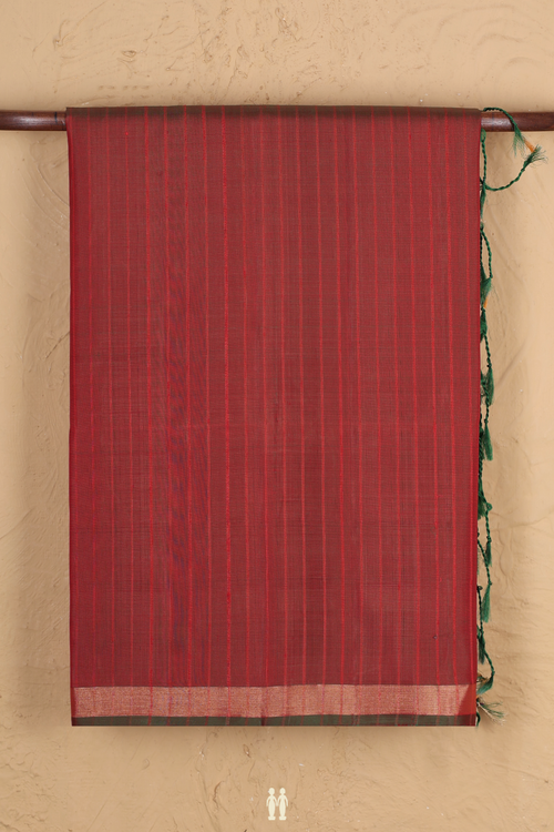 Soft Silk Saree In Manthulir With Stripes Design