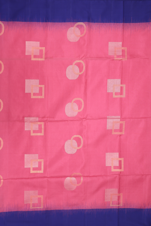 Soft Silk Saree In Orchid Pink With Zari Motifs