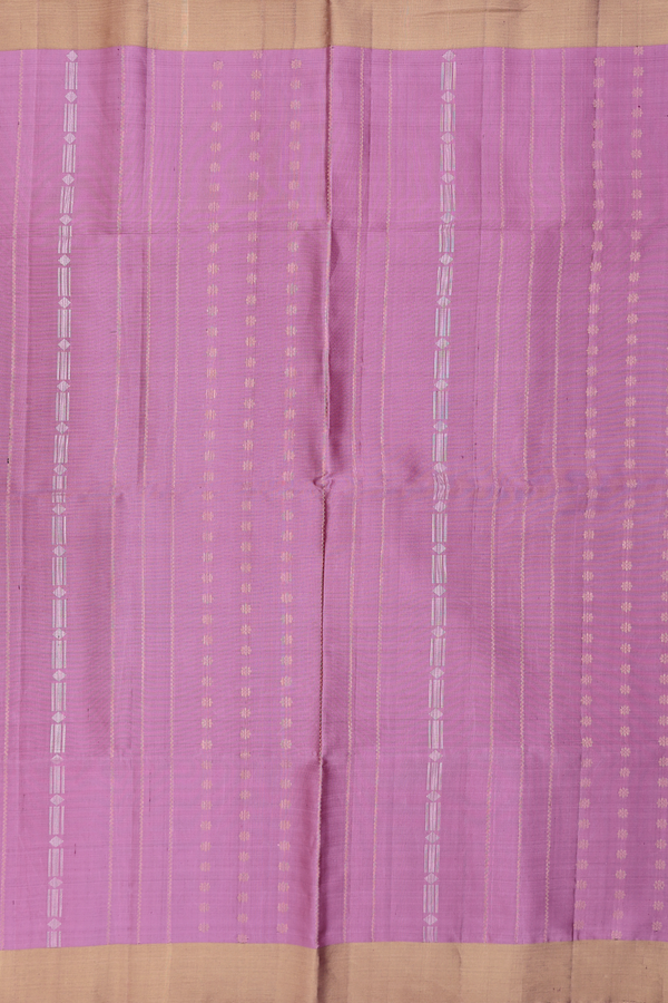 Soft Silk Saree In Mauve With Stripes Design