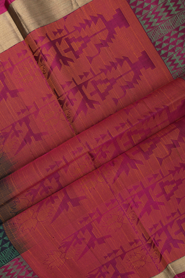 Soft Silk Saree In Midnight Blue With Threadwork Buttas