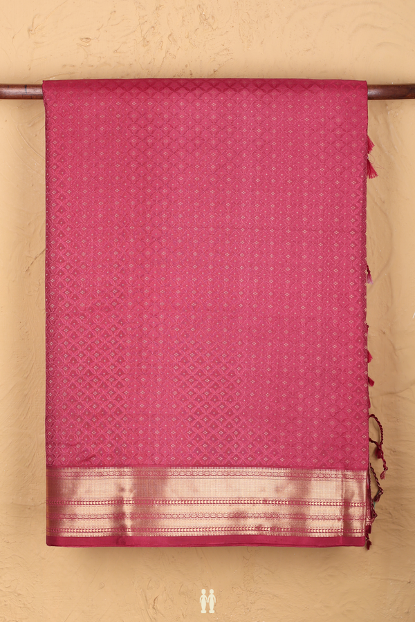 Soft Silk Saree In Mulberry With Allover Design