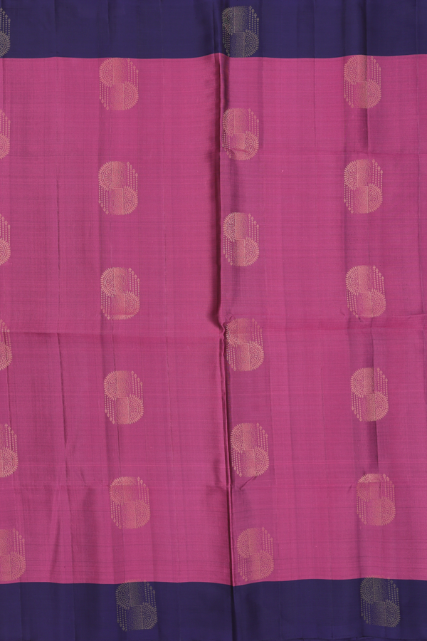 Soft Silk Saree In Mulberry With Zari Motifs