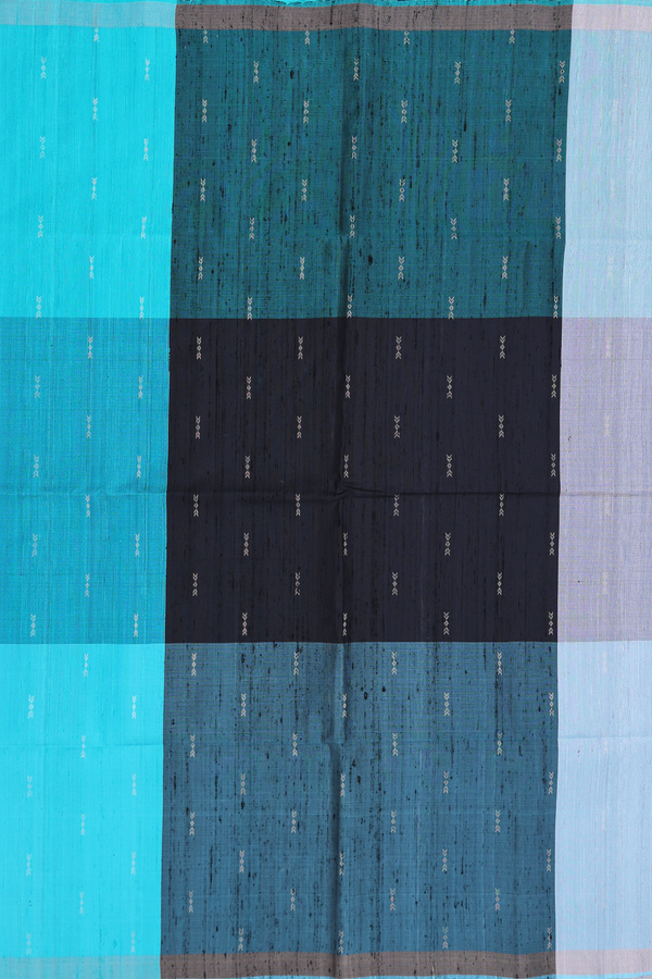 Soft Silk Saree In Multicolor With Checks Design