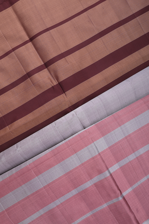 Soft Silk Saree In Multicolor With Half And Half Design