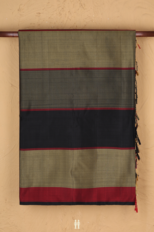 Soft Silk Saree In Multicolor With Stripes Design
