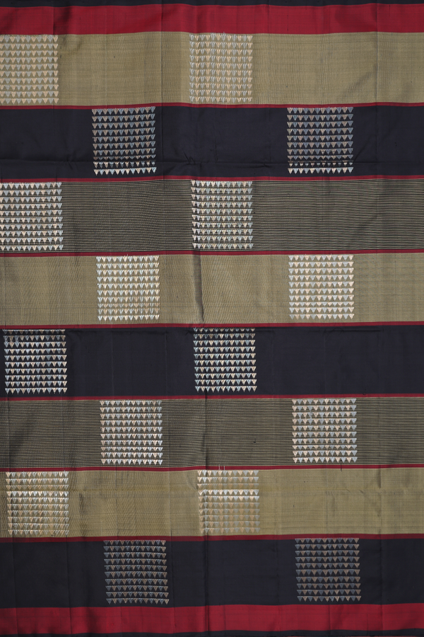 Soft Silk Saree In Multicolor With Stripes Design