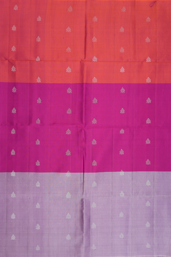 Soft Silk Saree In Multicolor With Zari Buttas