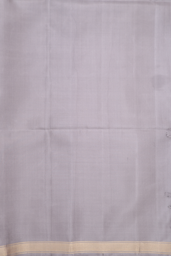 Soft Silk Saree In Navy Blue With Floral Motifs