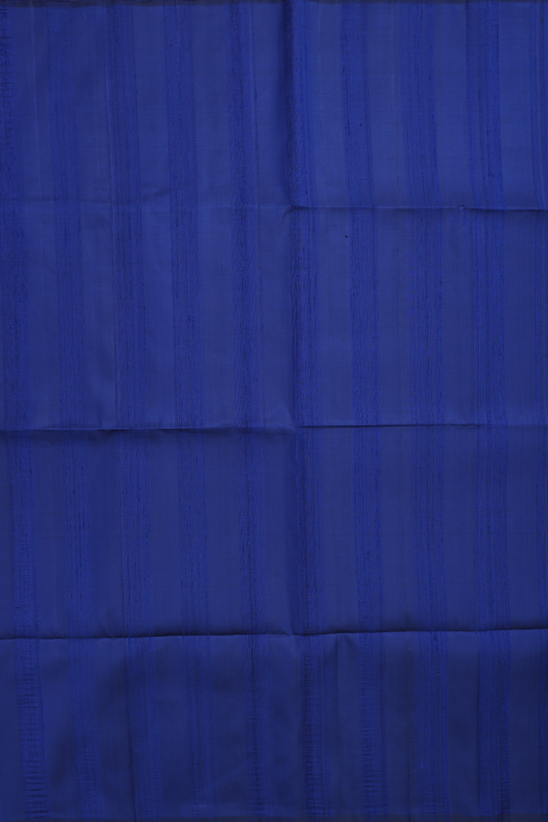 Soft Silk Saree In Navy Blue With Plain