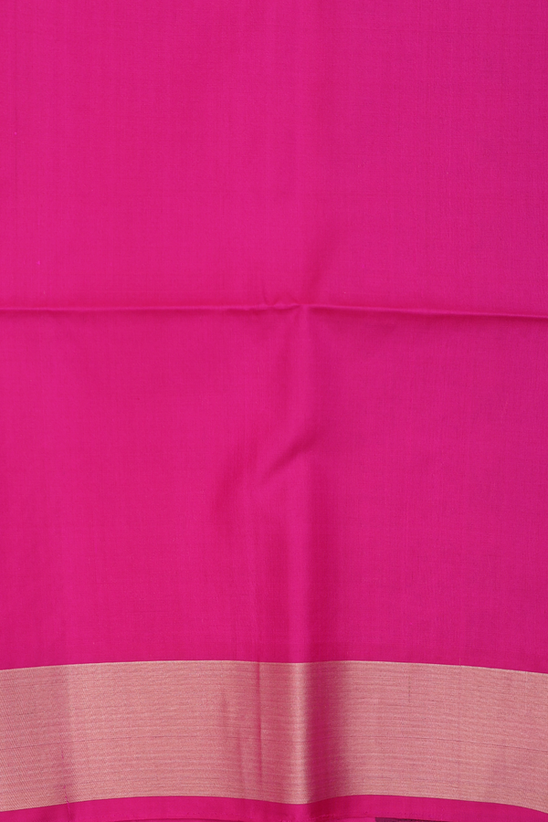 Soft Silk Saree In Navy Blue With Tree Motifs