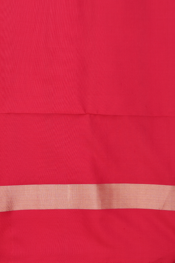 Soft Silk Saree In Ochre Orange With Floral Buttas