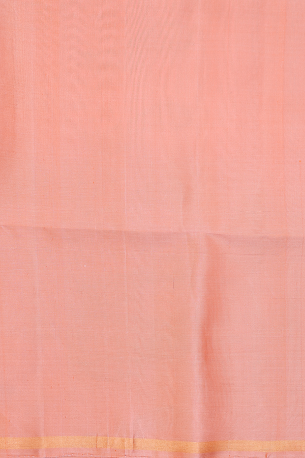 Soft Silk Saree In Orange With Peacock Motifs